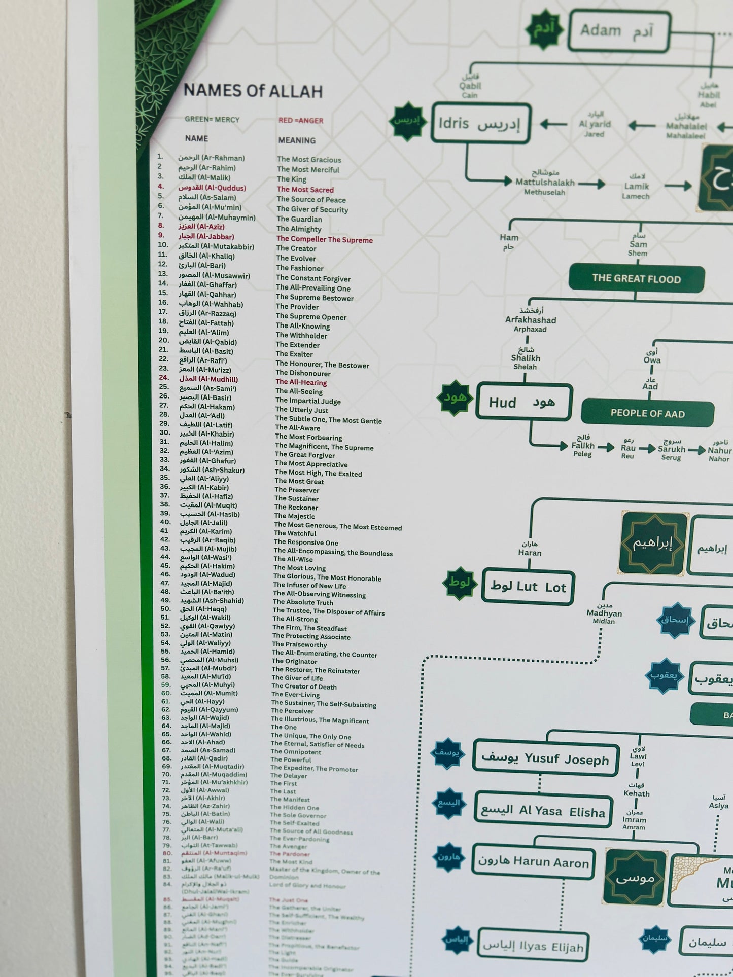 Prophet (PBUH) Family Tree (No Frame)