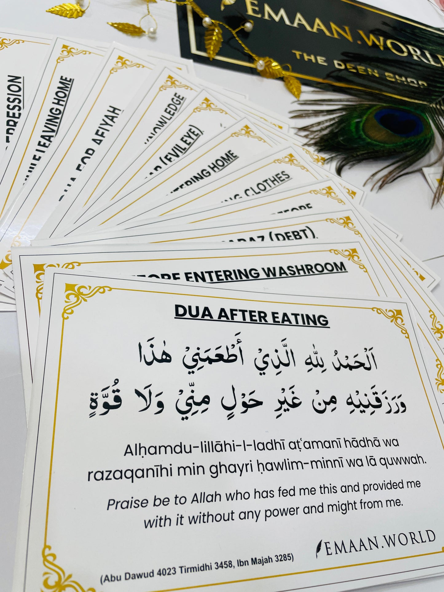 Premium Dua Cards & Stickers